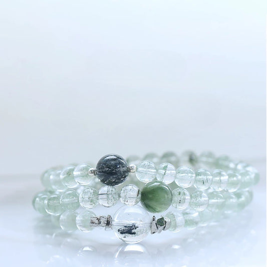 【Demeter, the goddness of wealth】 -  Green Phantom Quartz Designer Bracelet