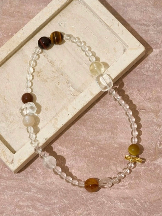 【Paxumbra Strand】- Clear Quartz designer bracelets